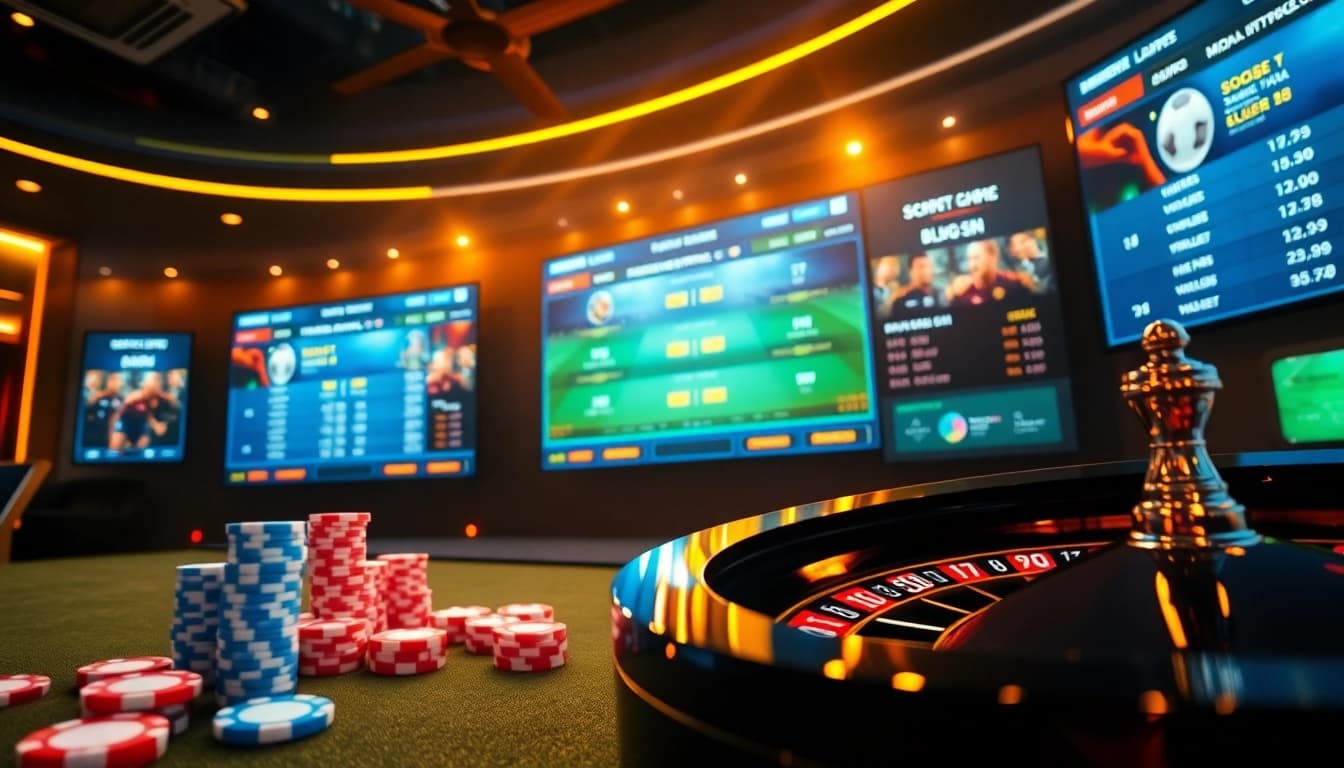 Engage with bóng đá lương sơn through an exciting online gambling interface, showcasing dynamic betting elements.