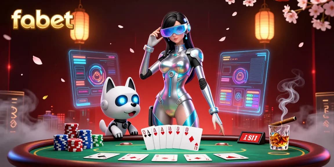 Engage with fabet's thrilling poker scene featuring an interactive interface and vibrant elements.