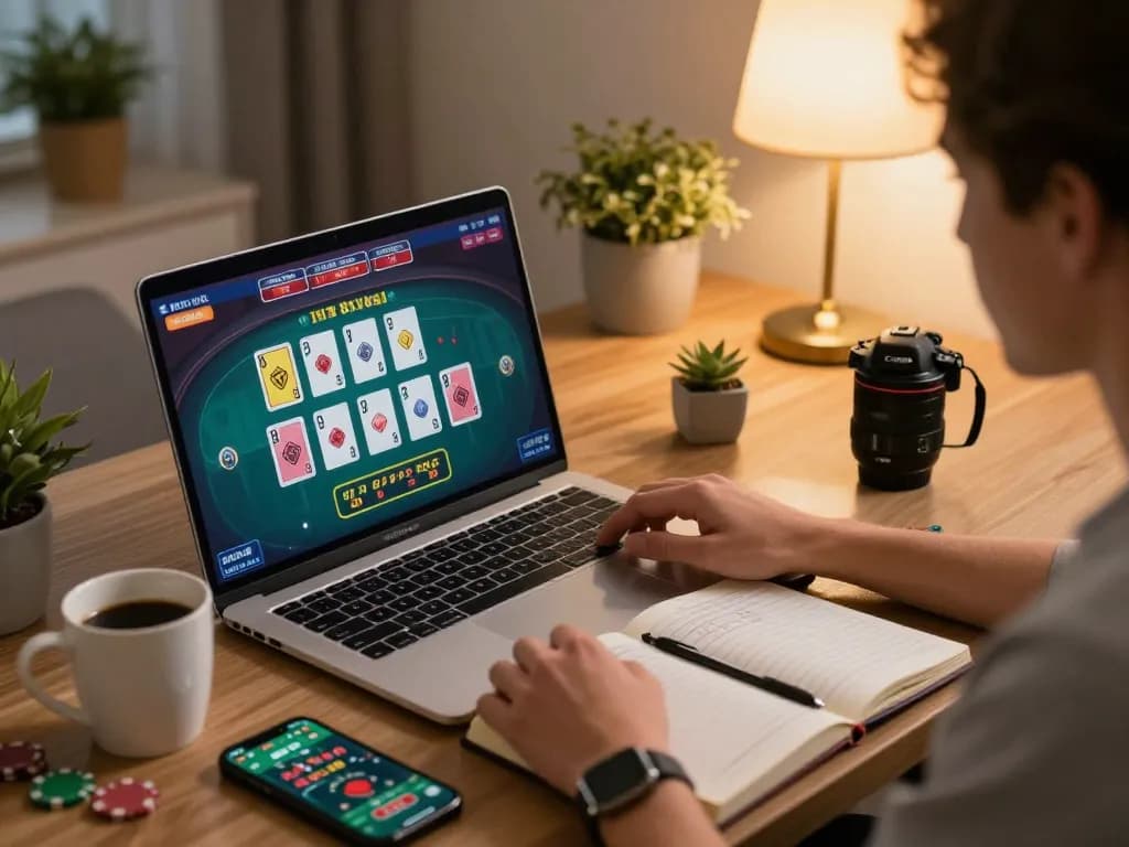 Engaging in live dealer blackjack on 789win1, with strategy notes and warm ambiance