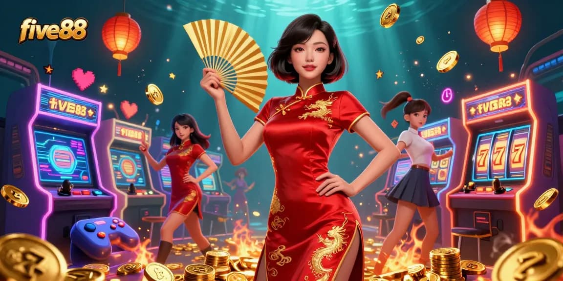 Experience the vibrant entertainment at five88 casino with stunning visuals of gaming and rich cultural elements.