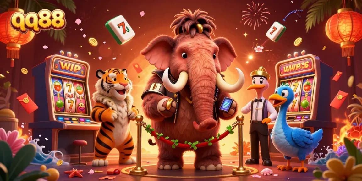 Experience the excitement at qq88 with dynamic casino elements and character interactions.