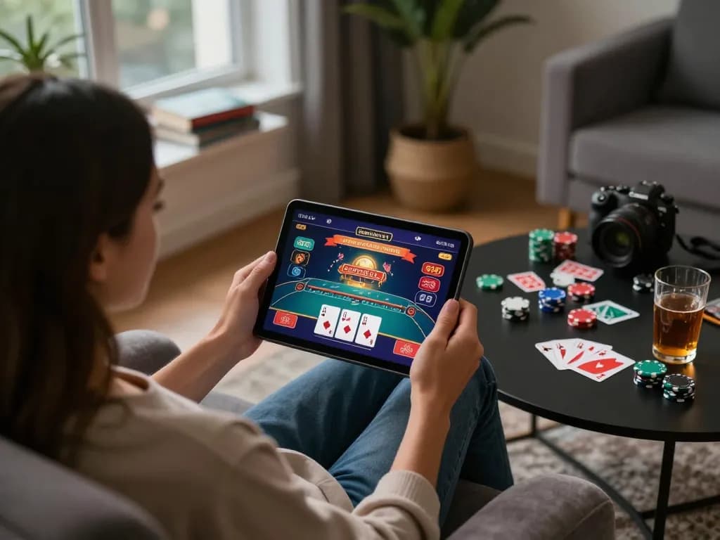 Experience thrilling gameplay on sunwins as players engage with online casino games in a cozy setting