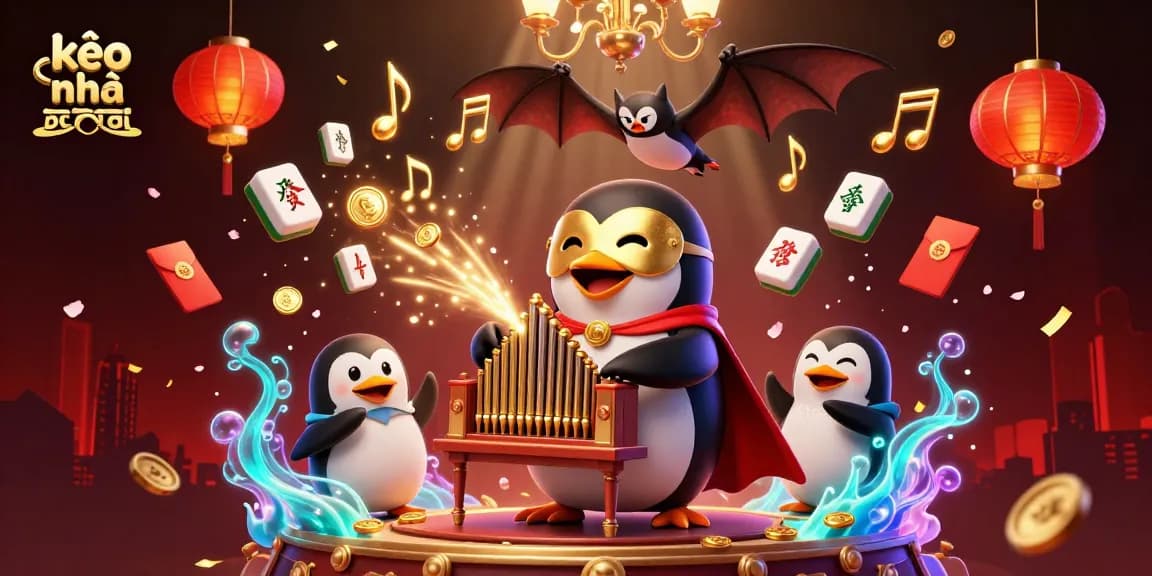 Engage with the excitement of kèo nhà cái through a vibrant 3D illustration, showcasing dynamic casino elements and characters.