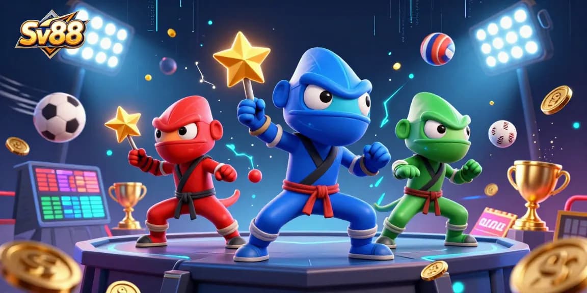 Experience the thrilling martial arts action at Sv88 with vibrant betting animations and casino excitement.