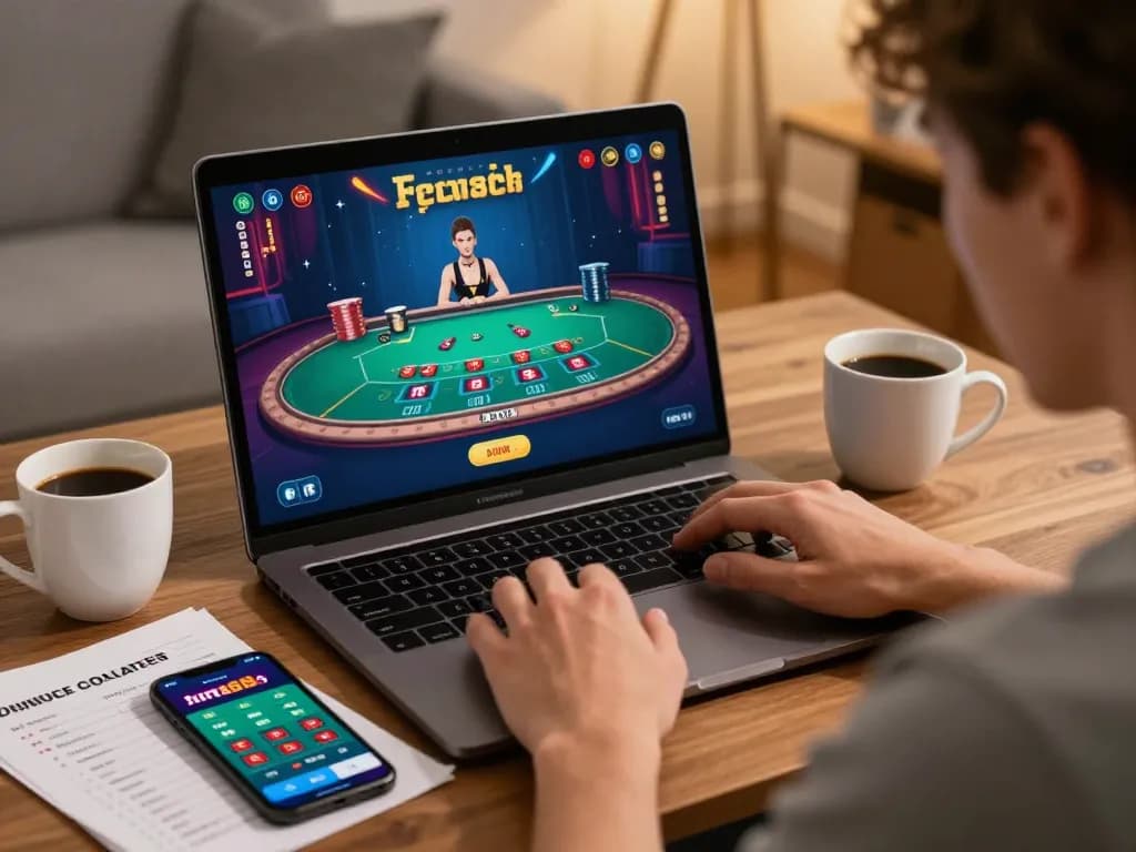 Experience the excitement of jun88 online gambling with live blackjack in a cozy home setting.