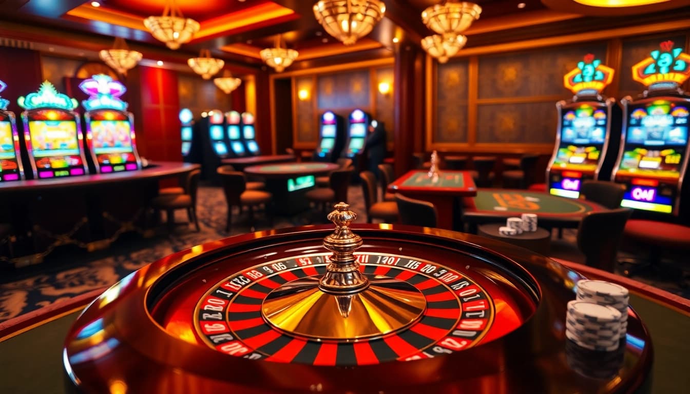Experience the excitement of GG88 with vibrant casino tables and thrilling roulette action.