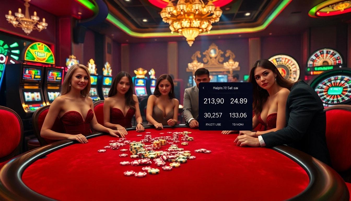 Engage in thrilling gameplay at https://thabet77.sa.com/ with vibrant casino visuals emphasizing the excitement of poker.