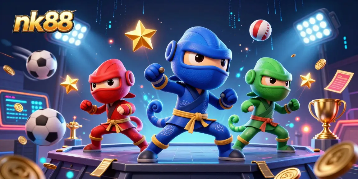 Experience strategic gaming with nk88's dynamic chameleon ninjas amidst thrilling sports betting action.