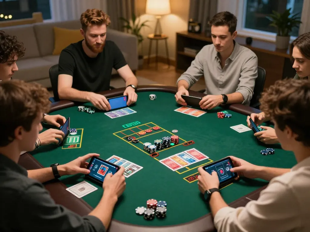 Engaging online gameplay at KKBD casino with friends in a live dealer blackjack session.