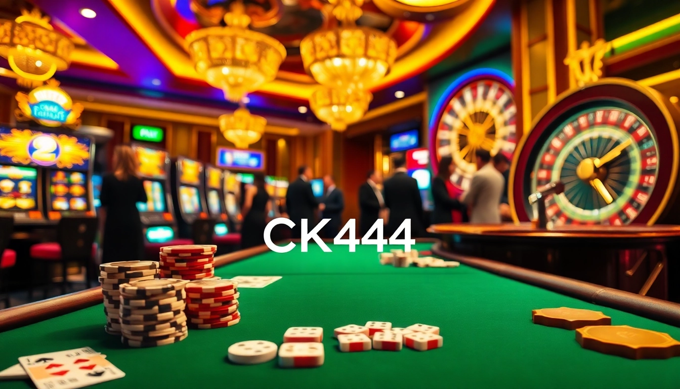 Experience excitement at CK444 with lively casino gaming, cards, and colorful slot machines.