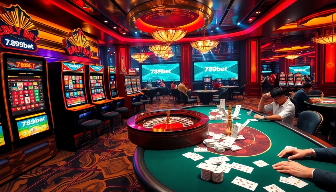 Experience the excitement of 789bet with vibrant casino tables and thrilling gameplay elements.