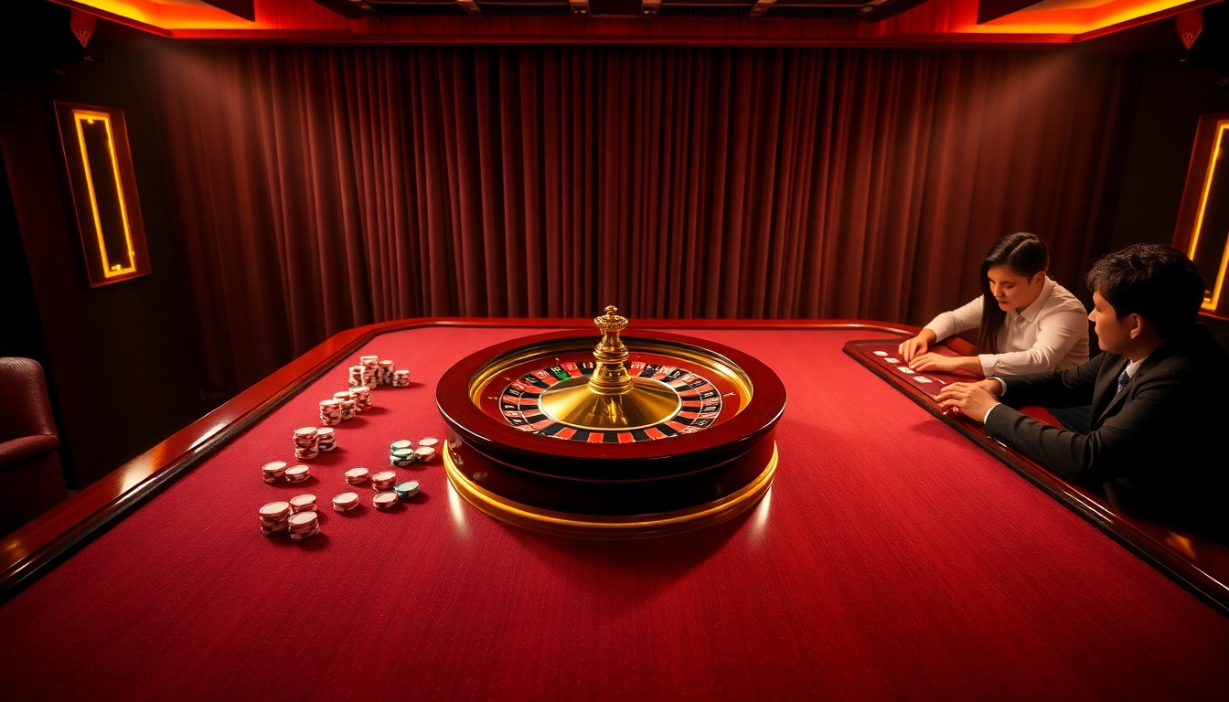 SIN88 casino scene showcasing roulette and poker games, capturing luxury and excitement