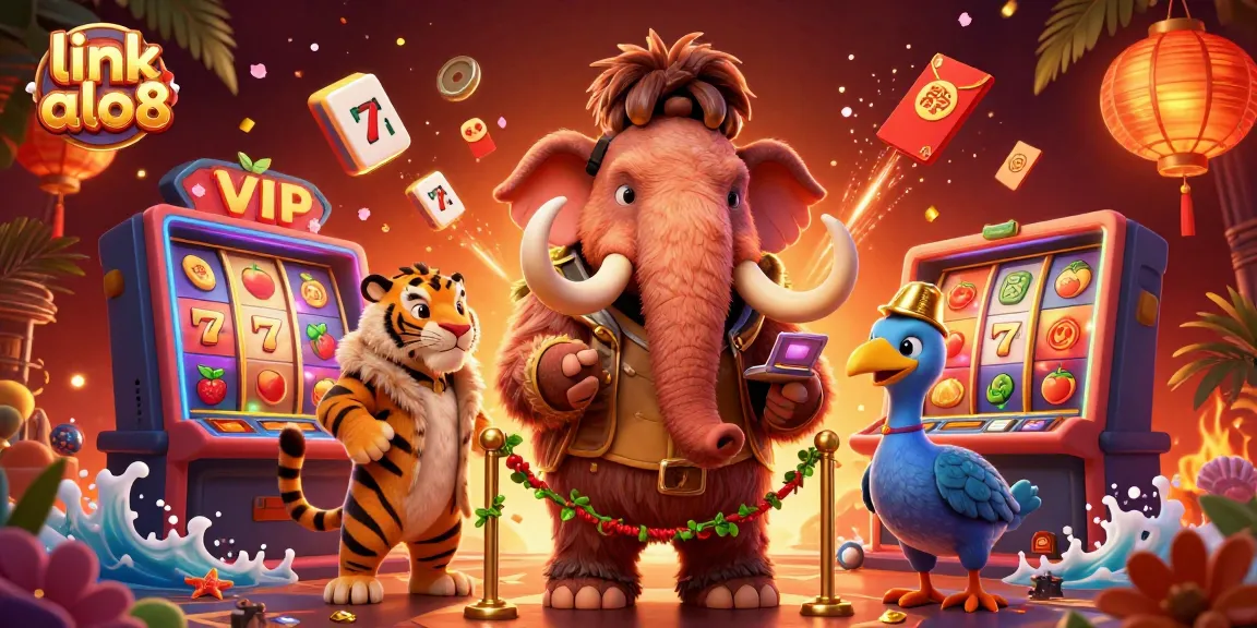 Experience the excitement of link alo8 with this vibrant casino scene featuring colorful characters and game elements.