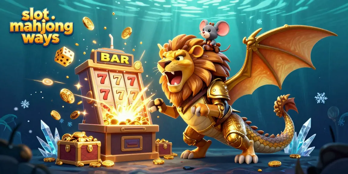 Experience thrilling wins with slot mahjong ways in this vibrant 3D illustration of casino excitement.