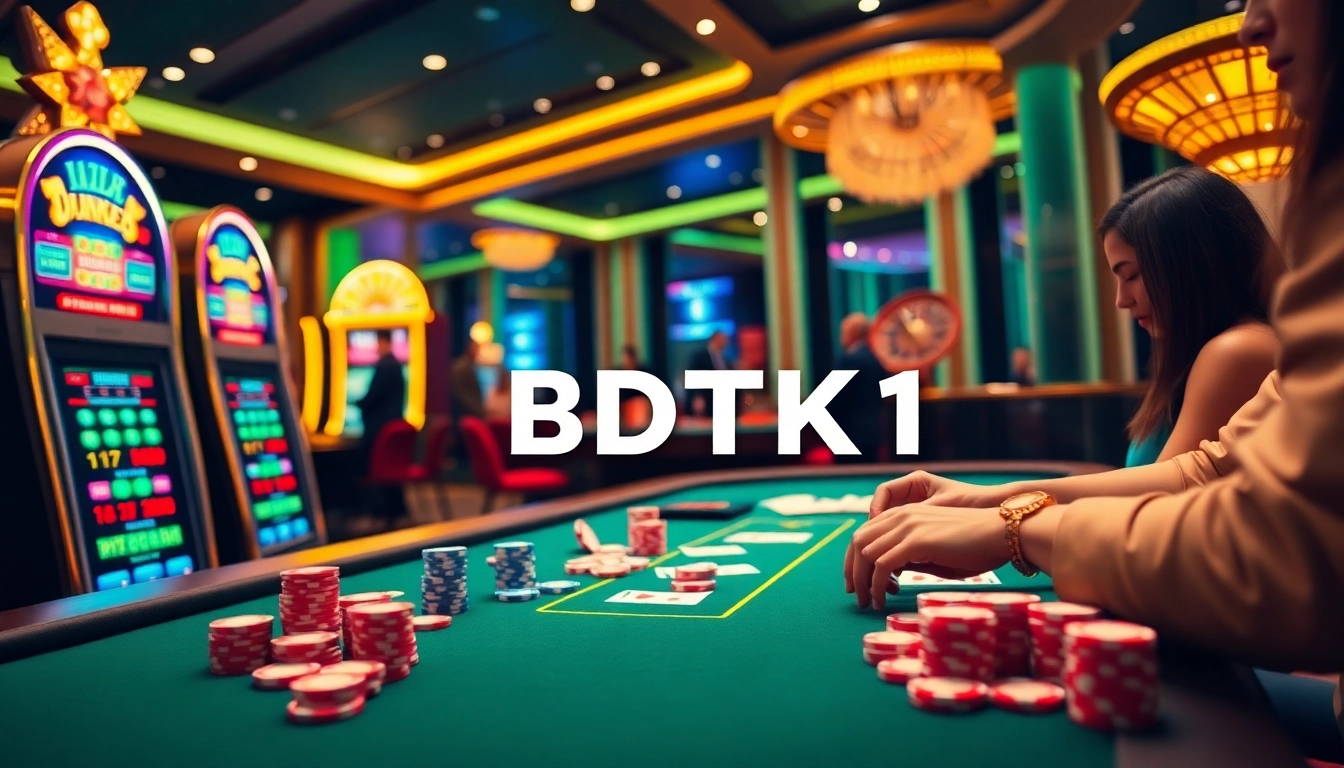 Experience the excitement of BDTK1 gaming at a luxurious casino table full of action.