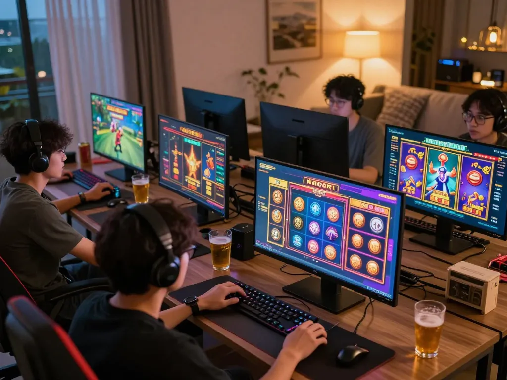 Pemain menikmati permainan slot gacor dalam pengaturan game online yang menarik