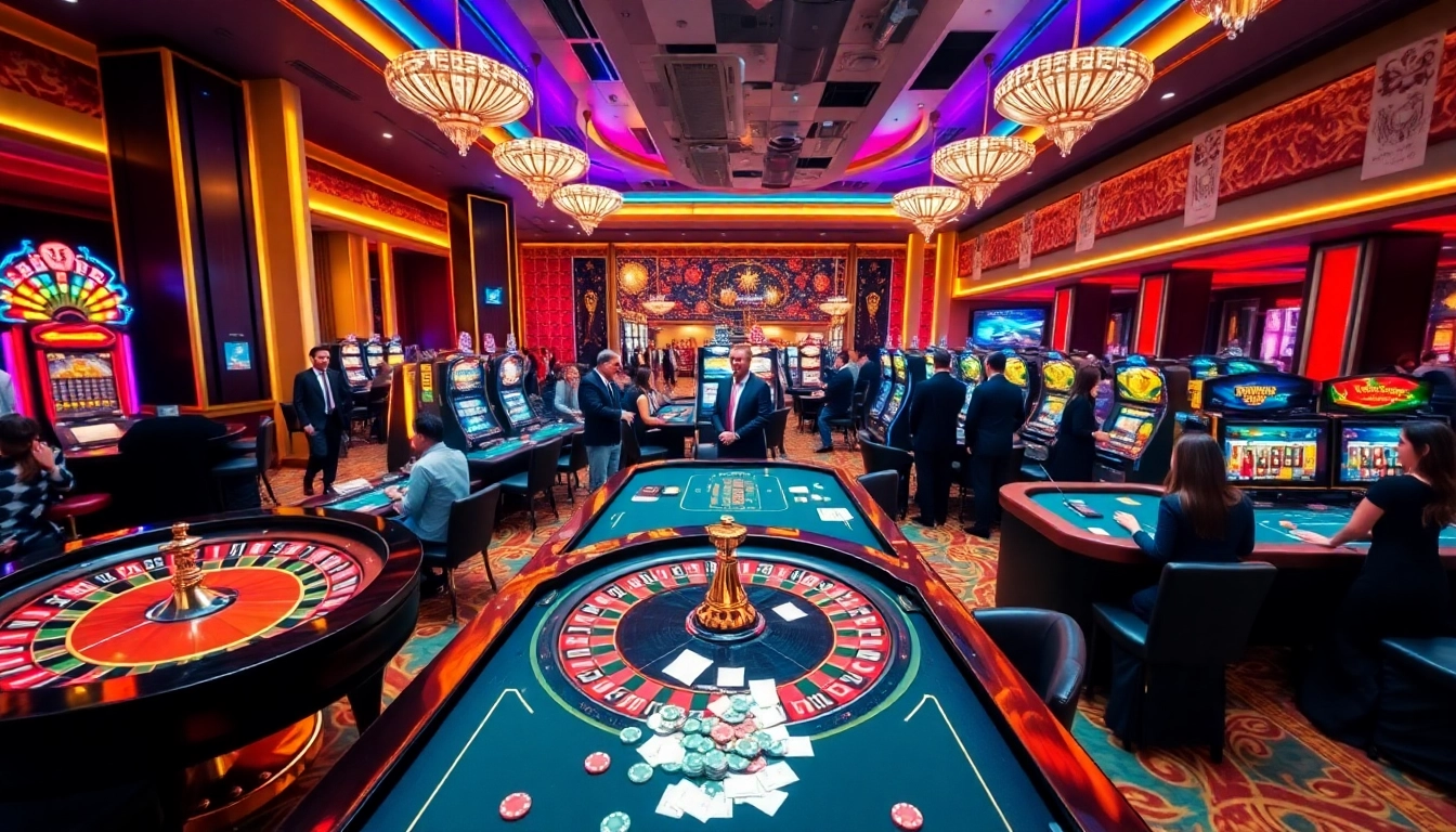 Experience thrilling gambling action with a roulette wheel and poker table at https://jtg88.com/ showcasing luxury.