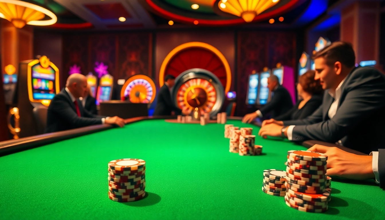 Experience high-stakes gaming action with https://789p.directory/ at a luxurious poker table.