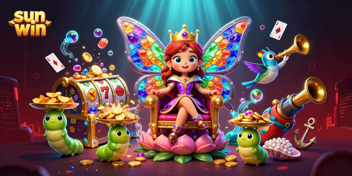 Experience the thrill of online gambling with sun win, featuring vibrant characters and thrilling elements.