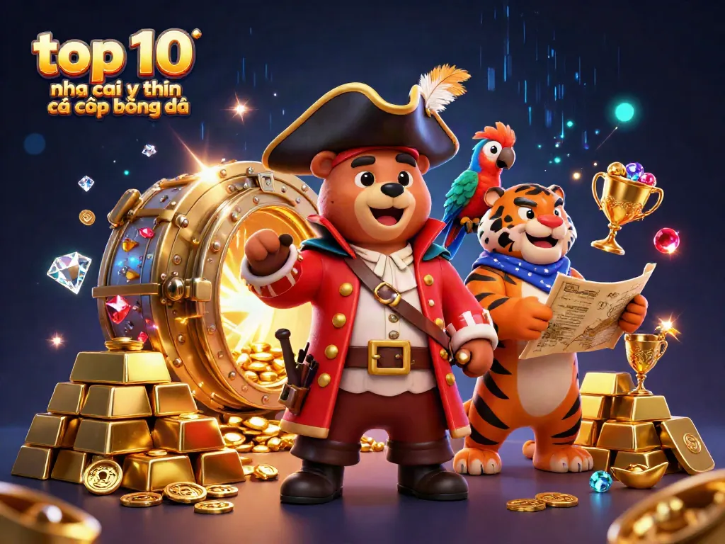 Experience top 10 nha cai uy tin cá cược bóng đá with a pirate theme in vibrant 3D detail.