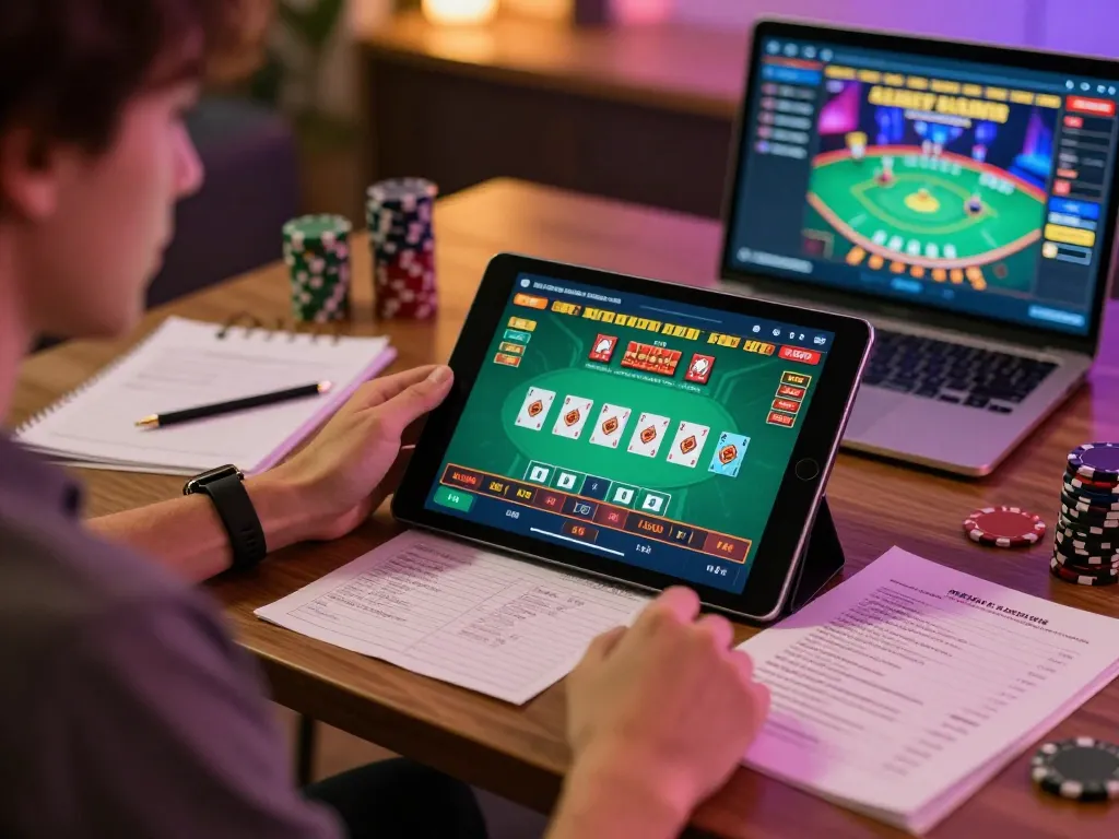 Engaging in strategic blackjack gameplay online with the man88 gaming platform.