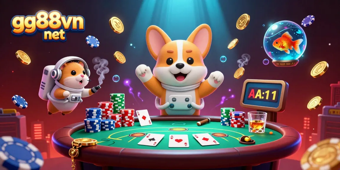 Experience thrilling gaming at gg88vn net with a lively casino space scene featuring dynamic characters and vibrant gameplay elements.