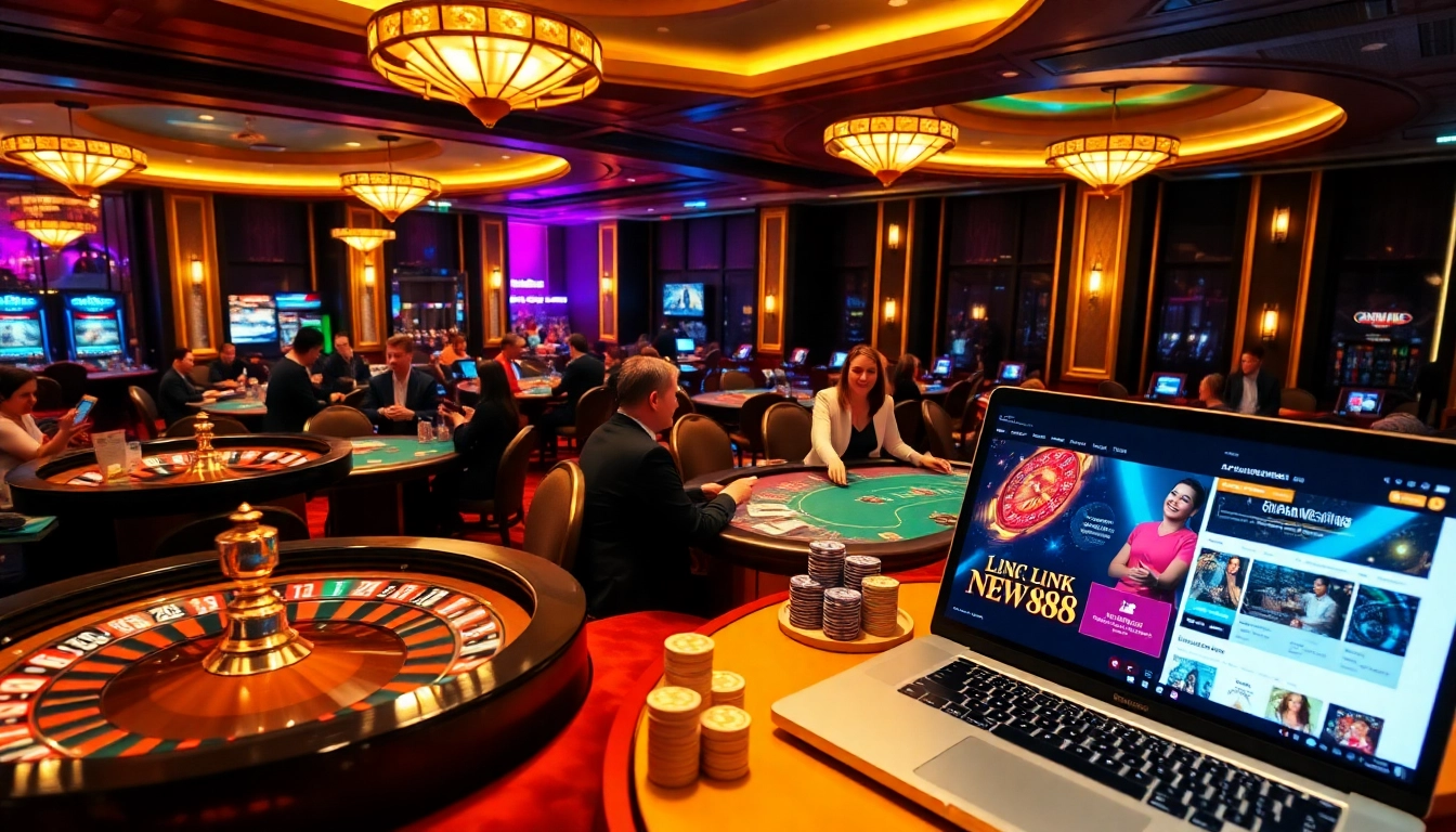 Experience the excitement at Link NEW88 with luxurious casino games and vibrant atmosphere.