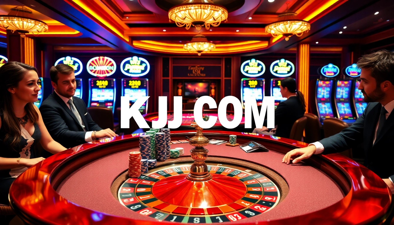 Players experience thrilling gambling action at KJC COM casino tables.