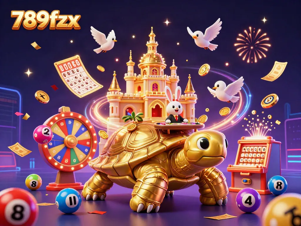 Experience thrilling wins at 789fzx with fun-filled games and vibrant illustrations of playful casino elements.