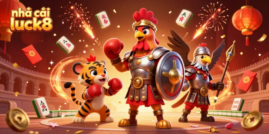 Engage in thrilling games at nhà cái luck8 with vibrant animations and casino elements.