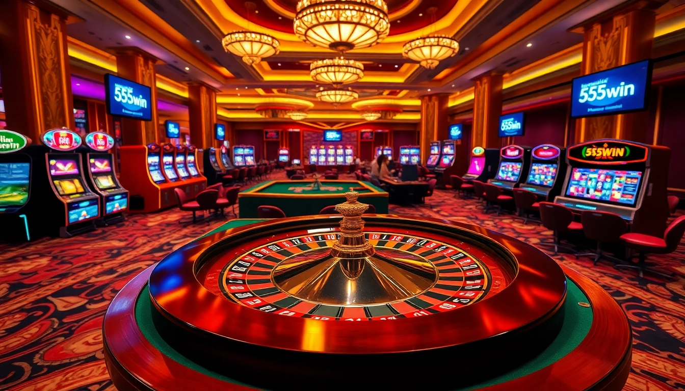 Experience the thrill of winning at 555win with vibrant casino tables and exciting games.