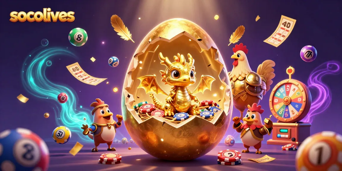 Socolives showcases an enchanting 3D scene featuring golden dragon and poker chips, symbolizing exciting gambling