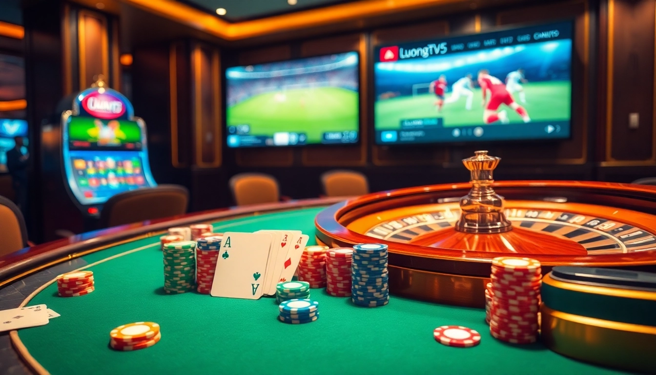 Experience exhilarating gambling moments at https://luongsontv5.com/ with high-stakes poker and live sports.