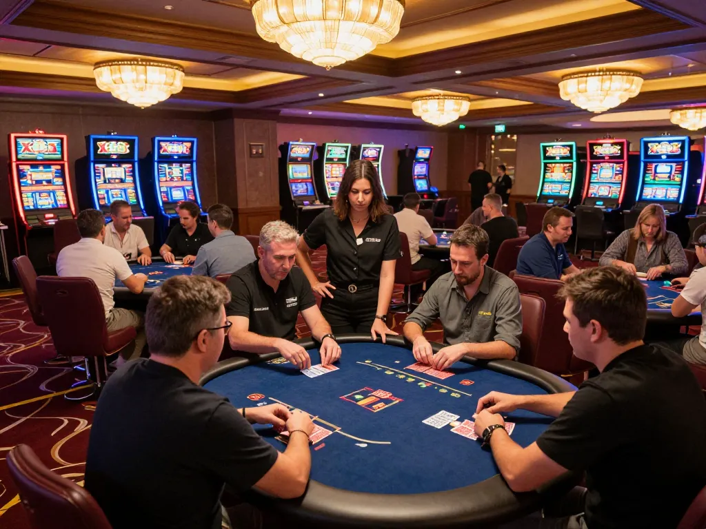 The X88 casino features players intensively engaging in poker, with professional dealings showcasing high-stakes strategy.