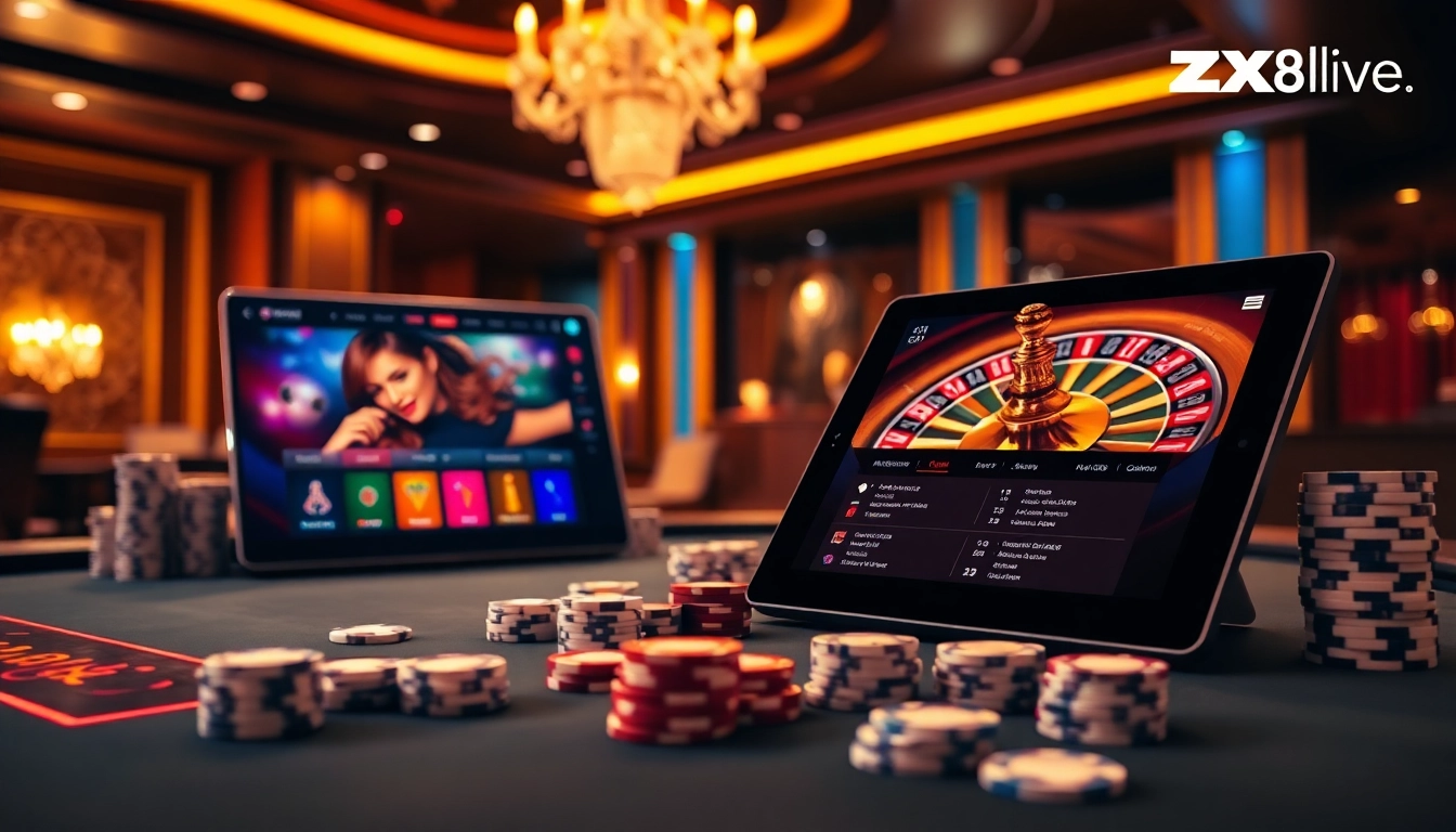 Experience the excitement of betting with stunning visuals from https://zx88.live/ featuring a digital casino ambiance.