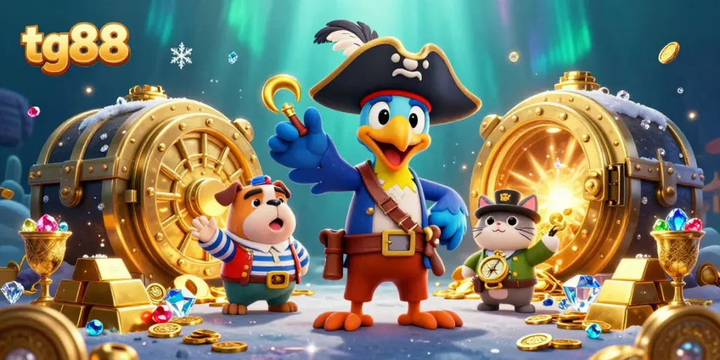 Experience thrilling moments at tg88 with colorful treasures and vibrant characters in a casino adventure.