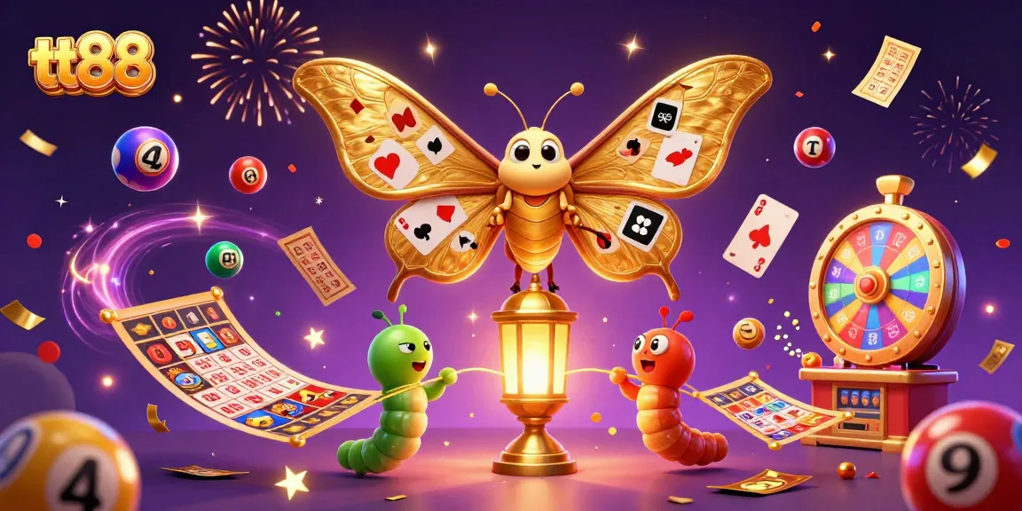 Engage with tt88 through a vivid 3D casino scene showcasing colorful elements of gaming excitement.
