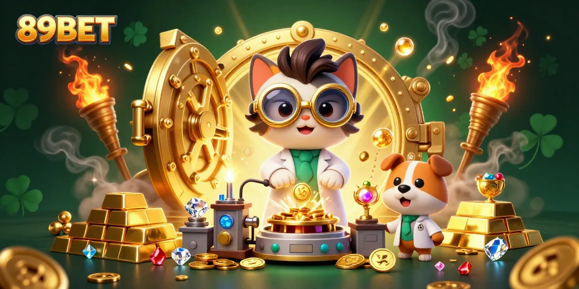 Experience the thrill of winning with 89BET in this vibrant casino scene full of excitement and treasure.