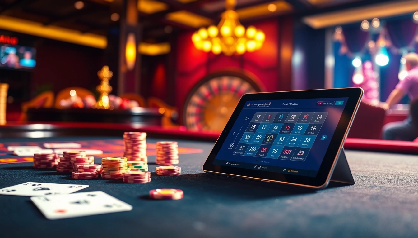 Experience the thrill of open88 casino gaming with colorful chips and a dynamic roulette wheel in action.