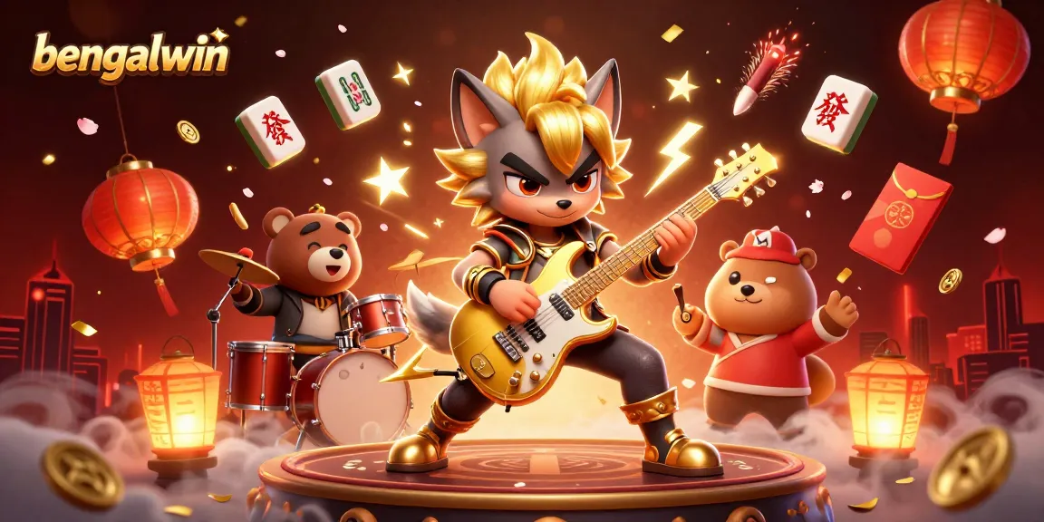 Experience thrilling moments at Bengalwin's vibrant casino stage with dynamic characters and gaming elements.