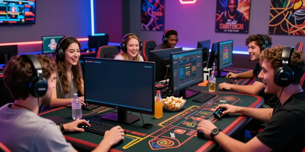 Players enjoying an exciting online gaming session with f 168 games.