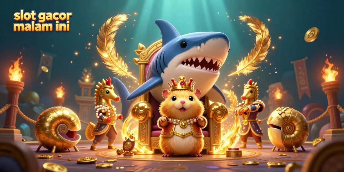 Spin the reels with "slot gacor malam ini" as the golden hamster king rules his realm of winning slot symbols.