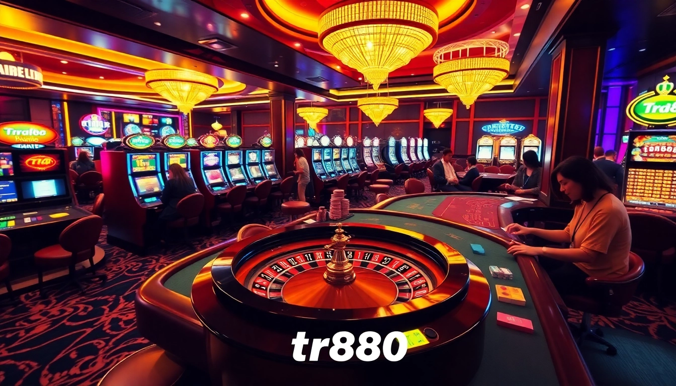 Experience high-stakes gaming at tr88's vibrant casino tables filled with excitement.