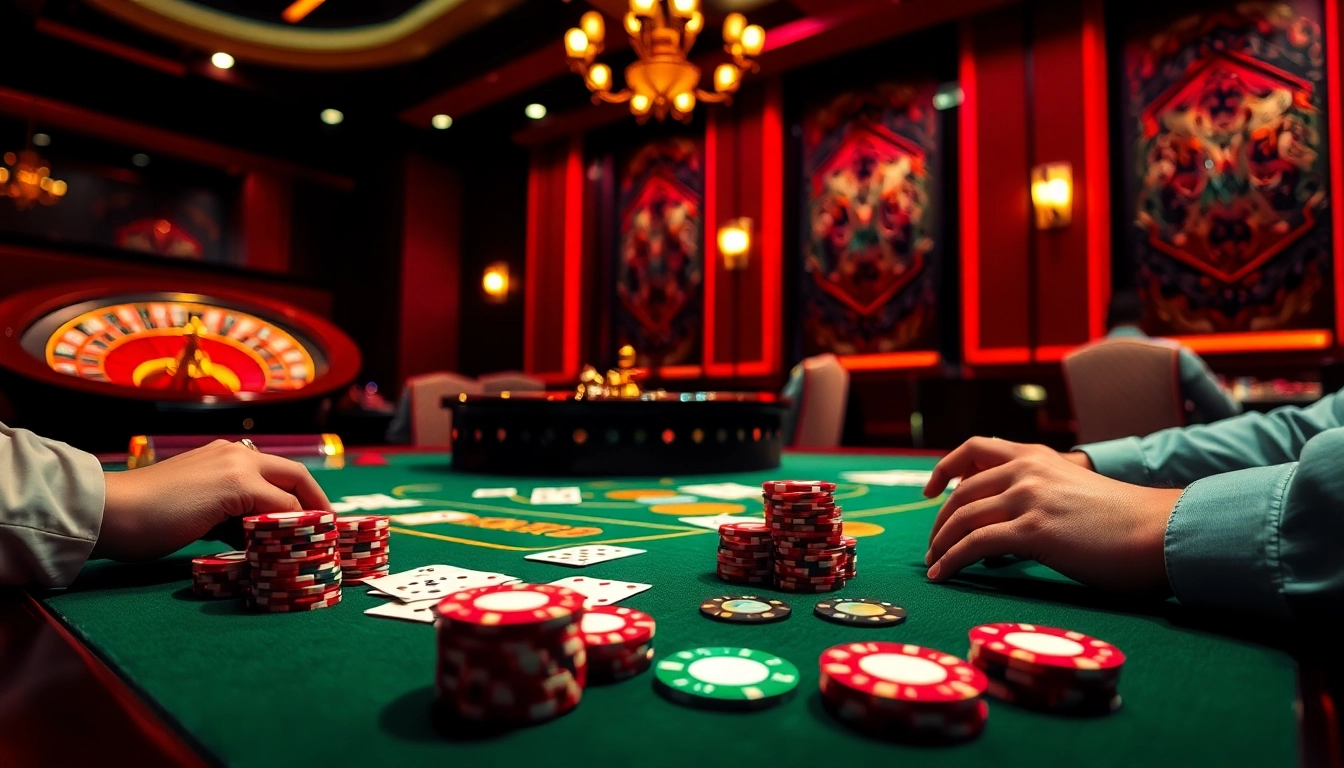 Experience high-stakes poker action at rikvip.gb.net with vibrant casino atmosphere and elegant gameplay.
