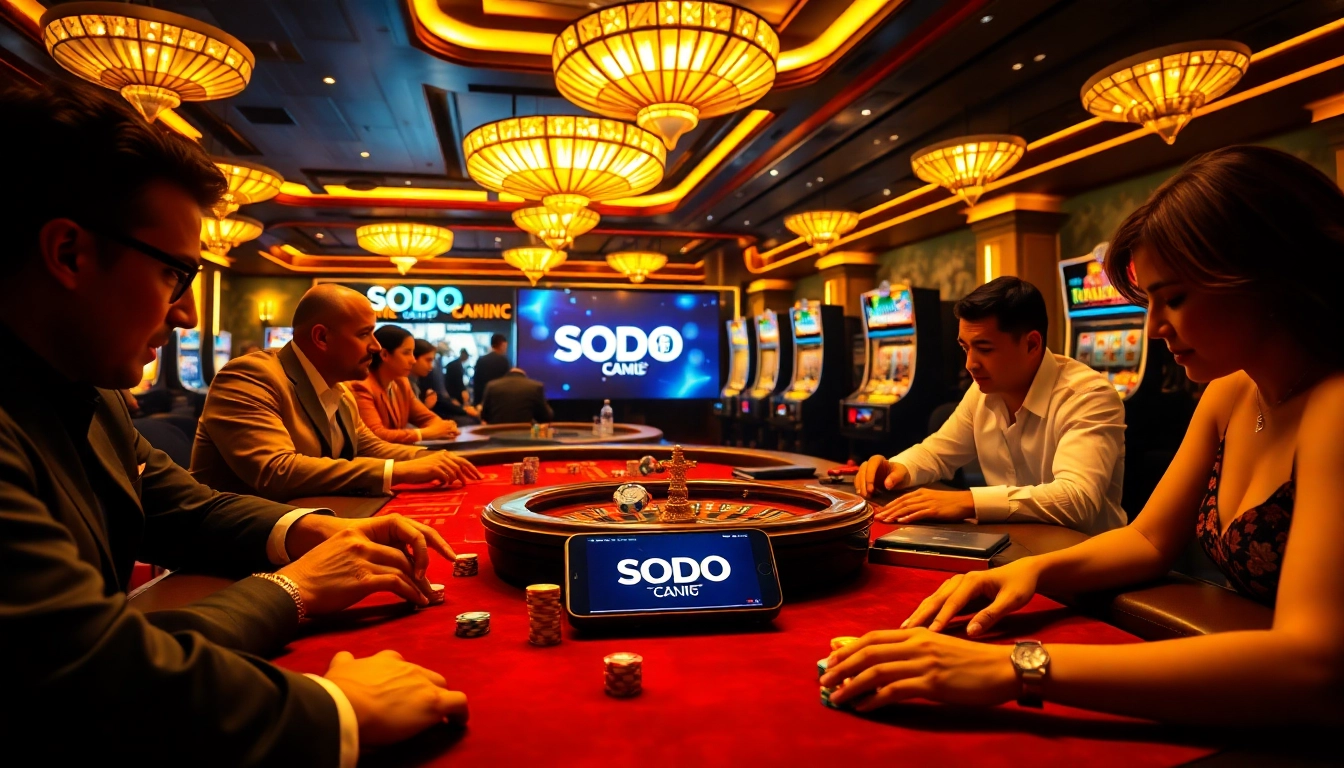SODO Casino players strategize at the poker table, capturing high-stakes moments in gaming.