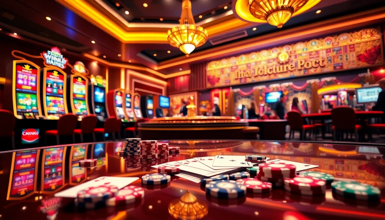 Experience thrilling online gambling with xn88 featuring colorful slot machines and strategic poker games.