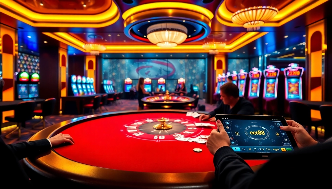 Experience gaming excitement at ee88 with thrilling poker and roulette action.