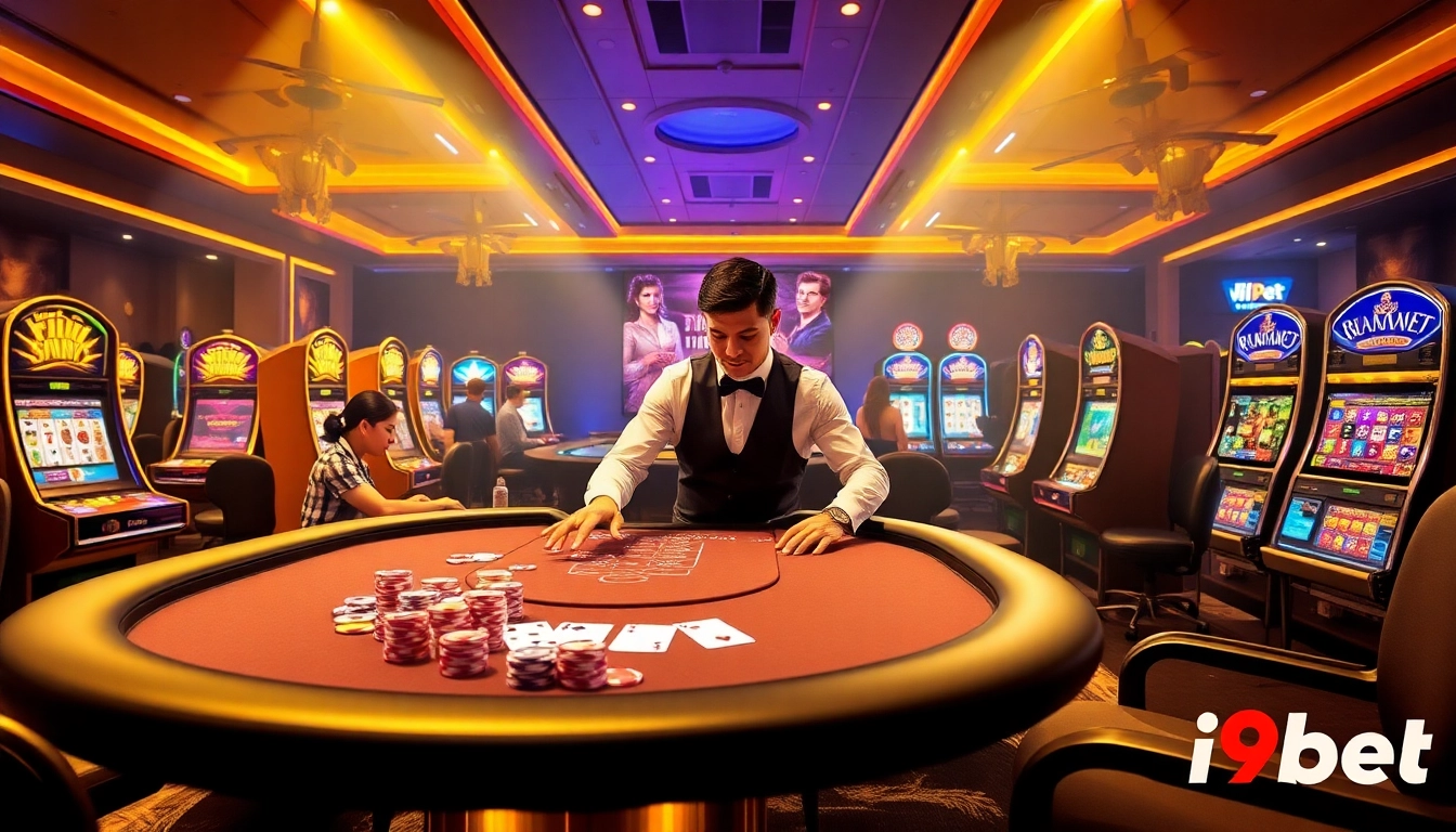 Experience thrilling gaming action at i9bet with vibrant tables and exciting slot machines.