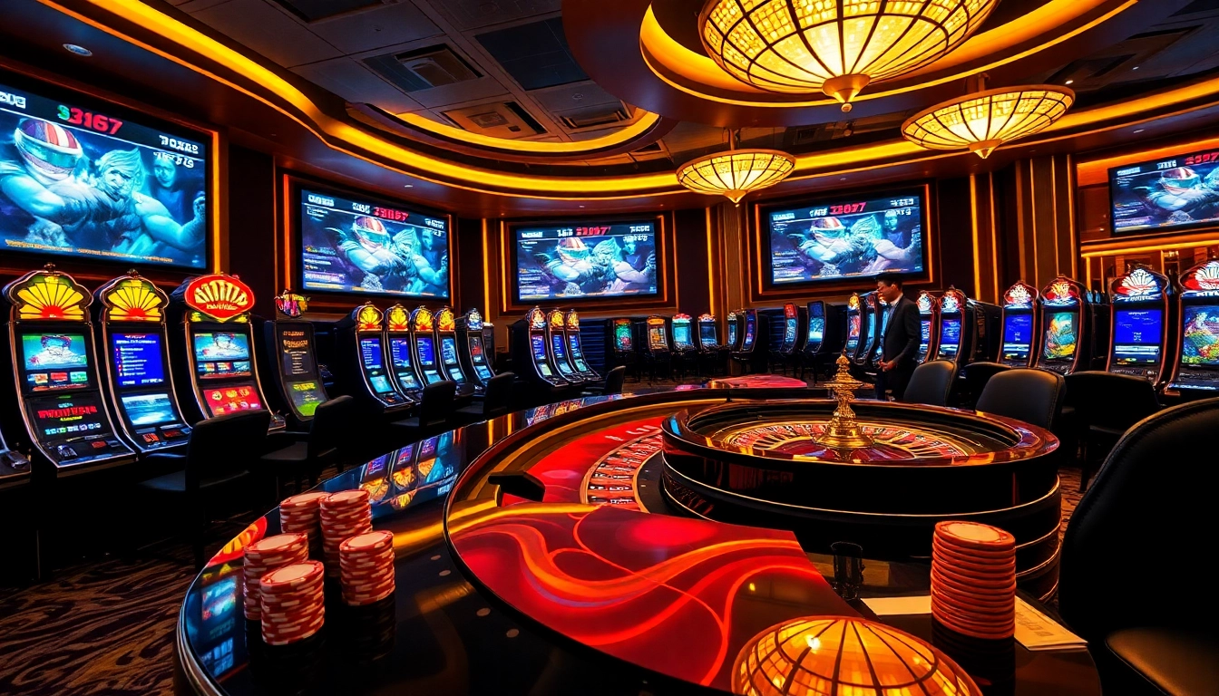 Experience the thrill of tr88 bet with vibrant slot machines and a professional roulette dealer.
