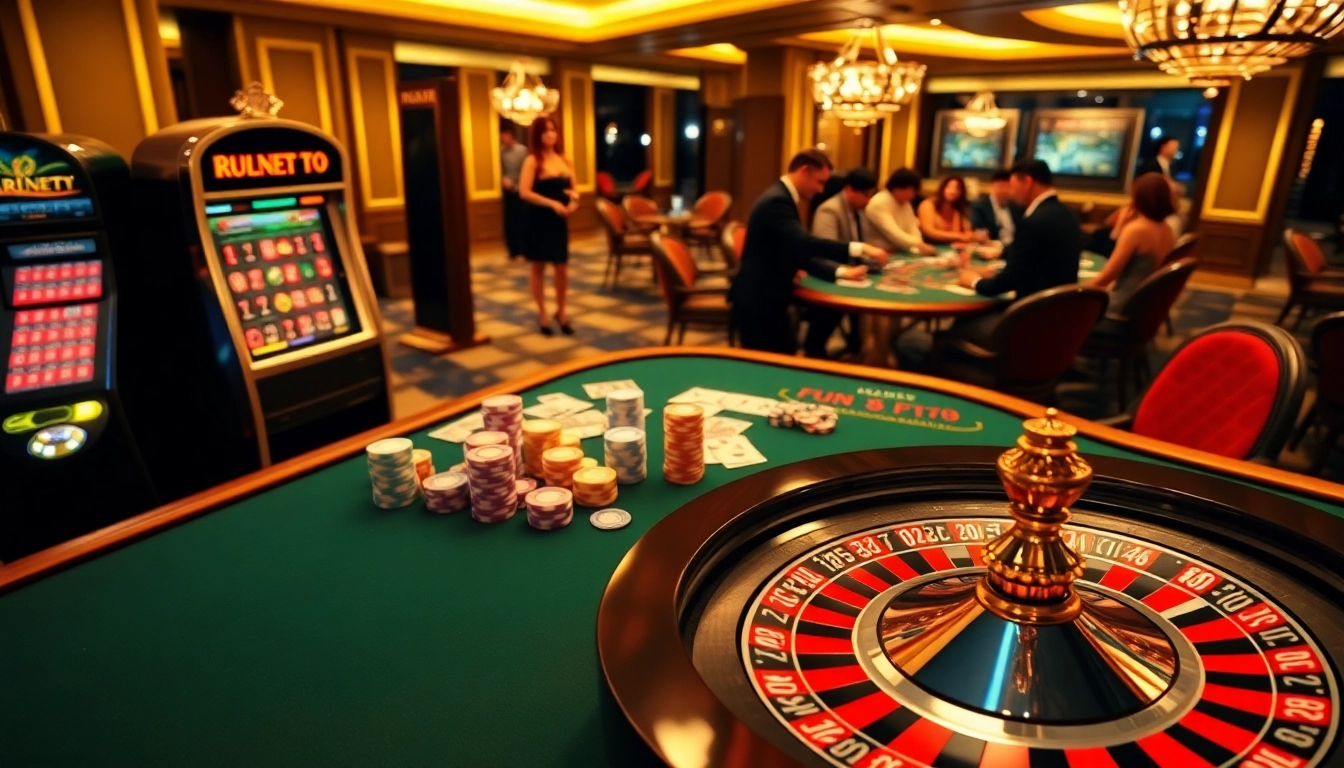 Engaging gamblers at the trang chủ fun79 casino scene with roulette, poker, and excitement.